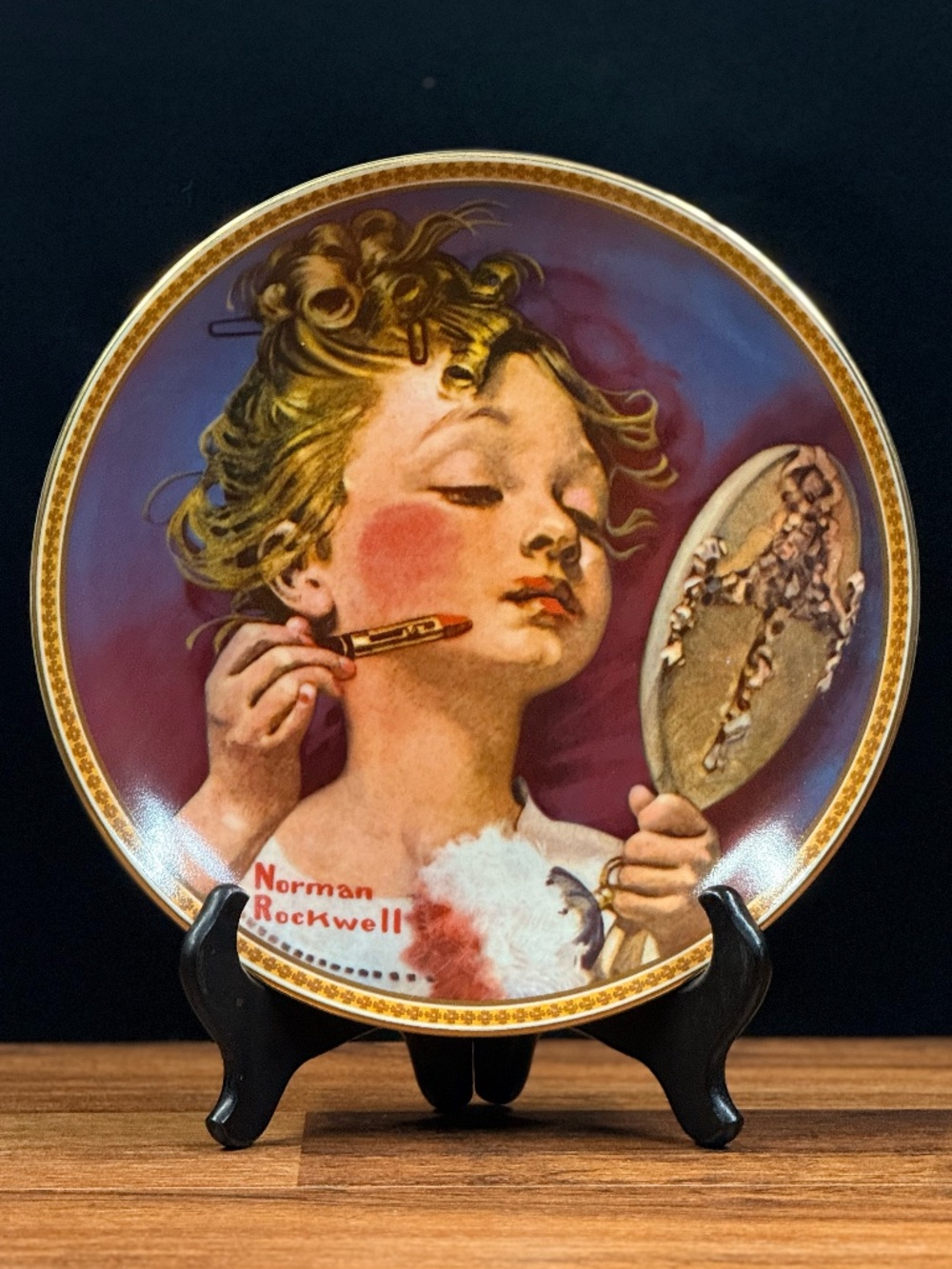 1982 NORMAN ROCKWELL’S Rediscovered Women “Making Believe at the Mirror”